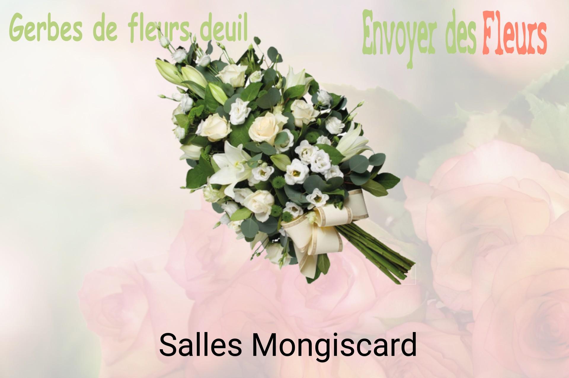 Gerbe de fleurs de deuil livrée à Salles-Mongiscard